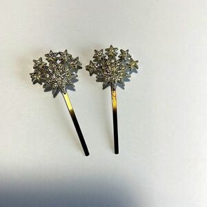 Beautiful Star Rhinestone Hair Pins Vintage